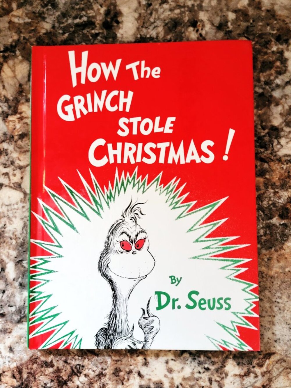Dr Seuss How The Grinch Stole Christmas Hard Cover Book-Large size